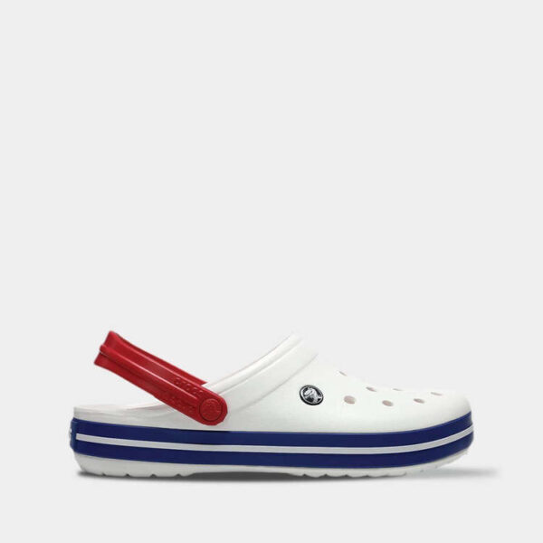 Crocs Crocband White/Blue арт. 11016 / Крокс Крокбенд Сабо