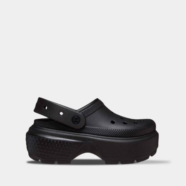 Crocs Stomp Clog Black арт. 209347 / Крокс Стомп на платформі Сабо
