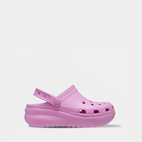 Crocs Kids Classic Cutie Clog Taffy Pink арт. 207708 / Дитячі Сабо Крокс  на Платформі Класік Рожеві